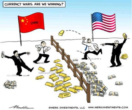 currency war cartoon